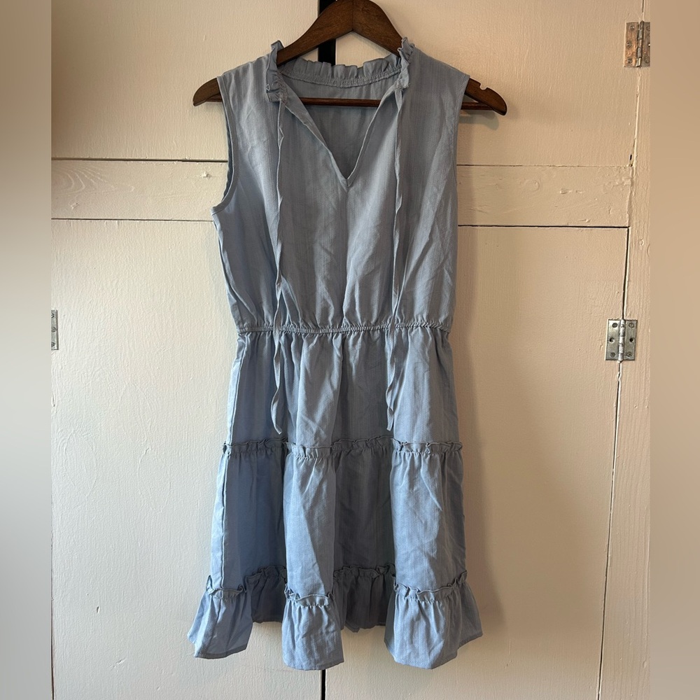 NWT small light blue sleeveless dress cupshe coverup lightweight